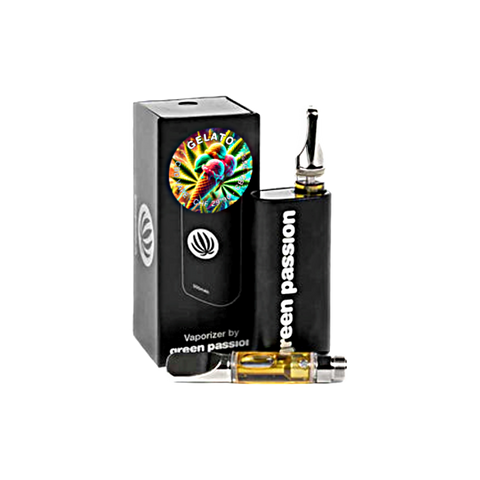 CBD Vape-Set Gelato von Green Passion – hochwertiges Set mit Vaporizer und 1ml Gelato-Kartusche, inklusive stylischer Verpackung, ideal für ein intensives Geschmackserlebnis.